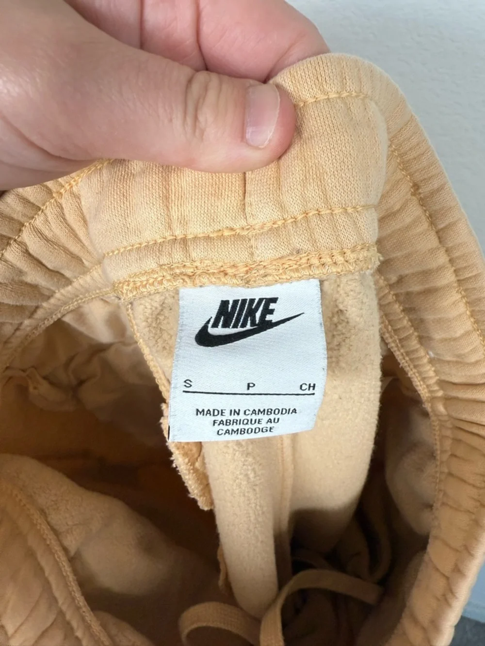 Nike Peach Club Fleece Jogger Sweatpants Swoosh Logo Size S
